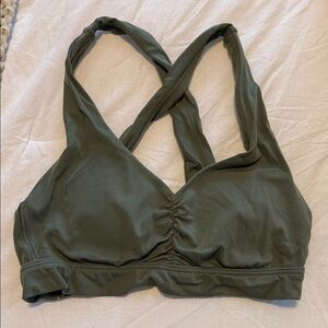 Aerie Offline Olive Green light impact sports bra